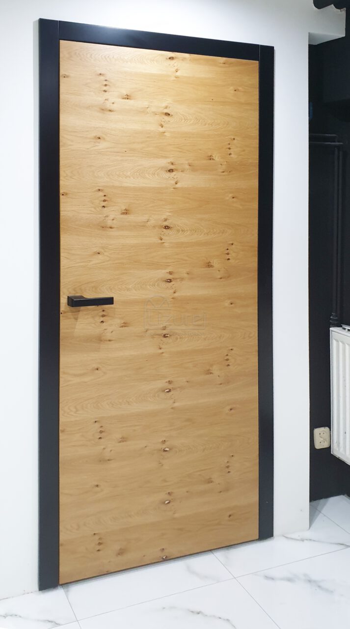 Stand up instead Privilege Roman Drzwi wewnętrzne nowoczesne drewniane / mdf czarne dąb rustykalny sęki LW  500 - Producent drzwi drewnianych na wymiar Lizurej
