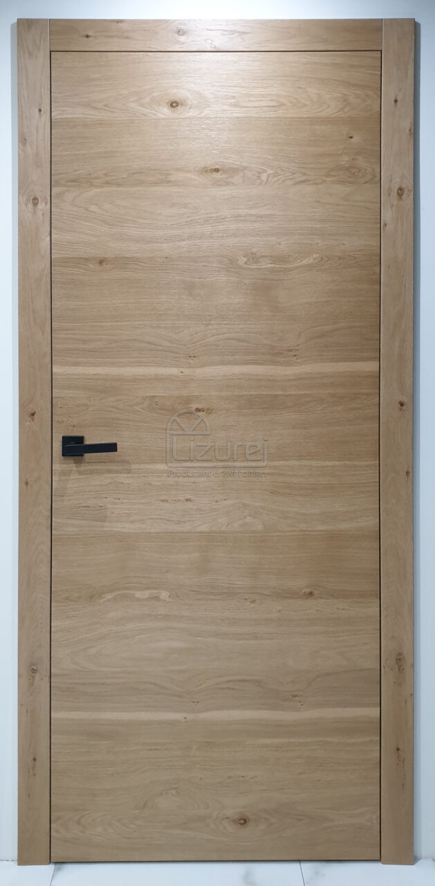 Drzwi wewnętrzne drewniane dąb rustik szczotkowane olej lakier LW543