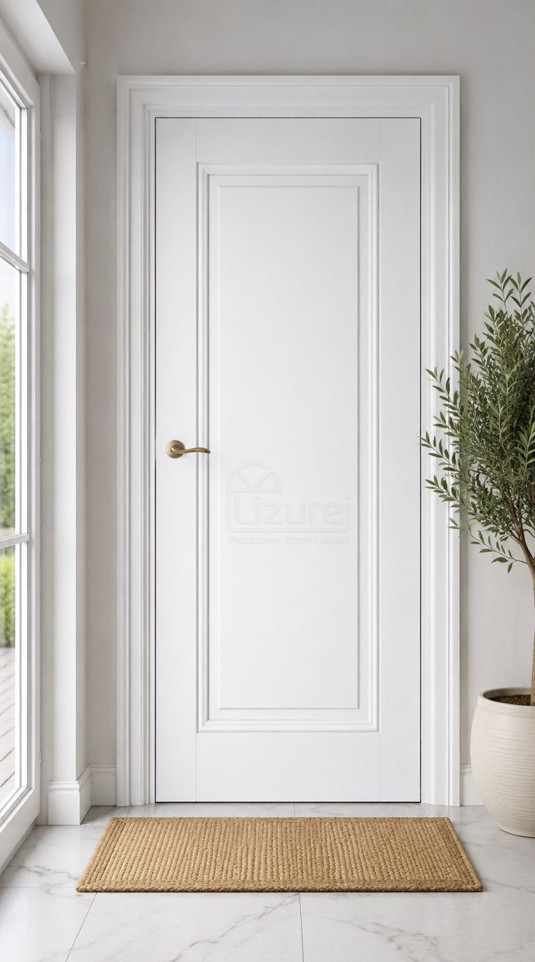 DRZWI WEWNĘTRZNE DREWNIANE BIAŁE Glamour LW532