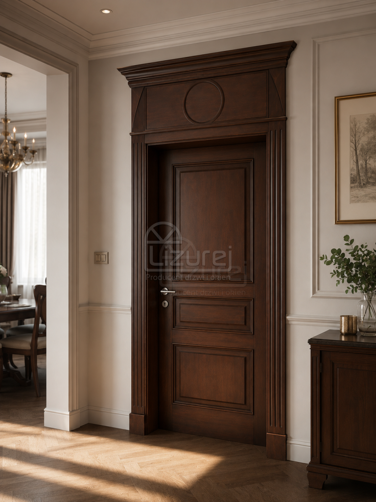 Drzwi wewnętrzne drewniane stylowe LW274